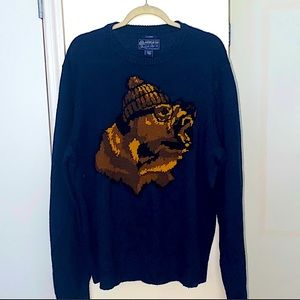 American rag knitted bear sweater